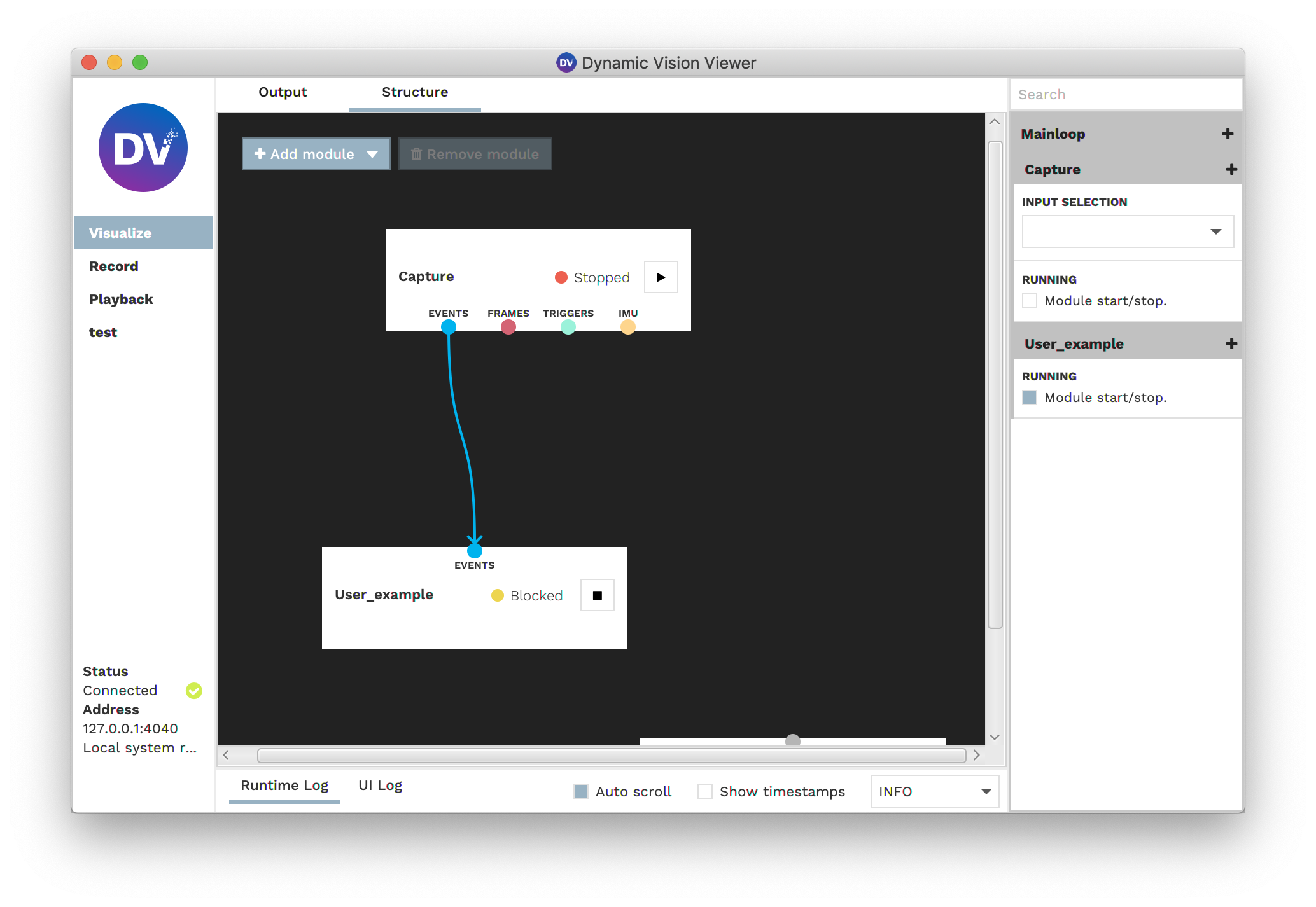 Adding user module